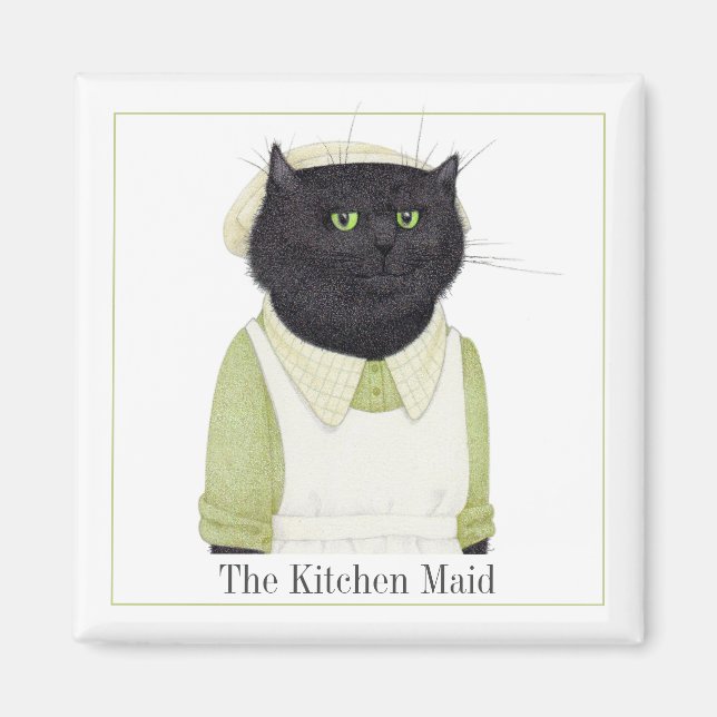 Imán KITCHE MAID CAT Square Magnet + Texto II (Frente)