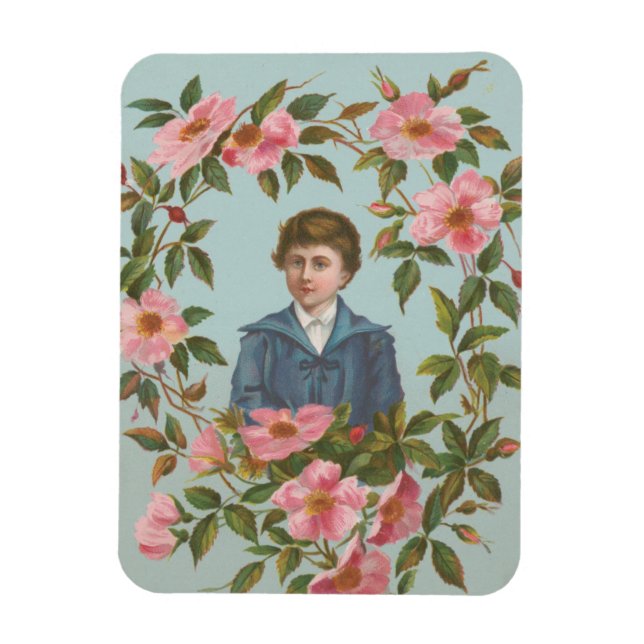 Imán Kitschy Antique German Valentine's Card, 1884 (Vertical)