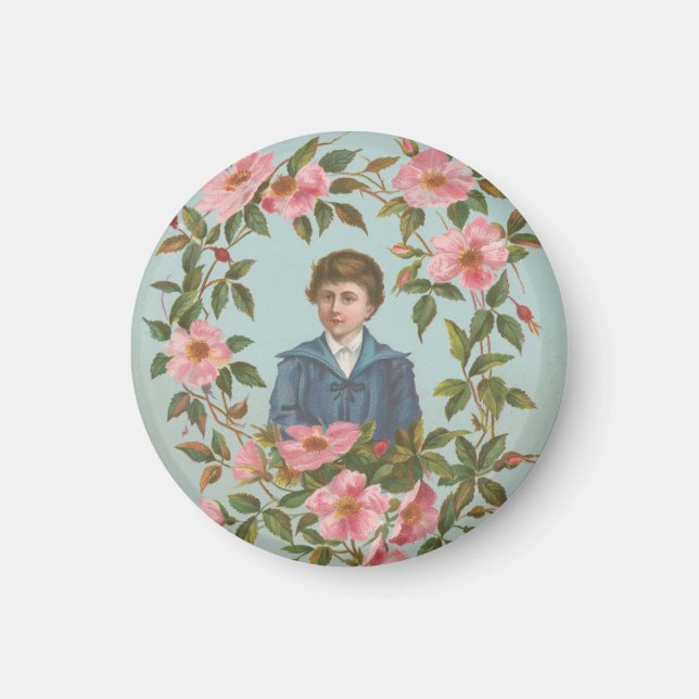 Imán Kitschy Antique German Valentine's Card, 1884 (Frente)