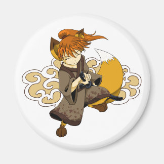 Imán Kitsune Samurai Magnet