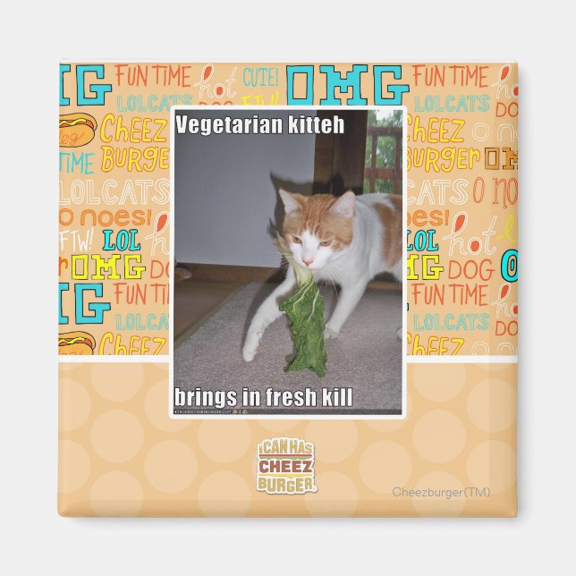 Imán Kitteh vegetariana (Frente)