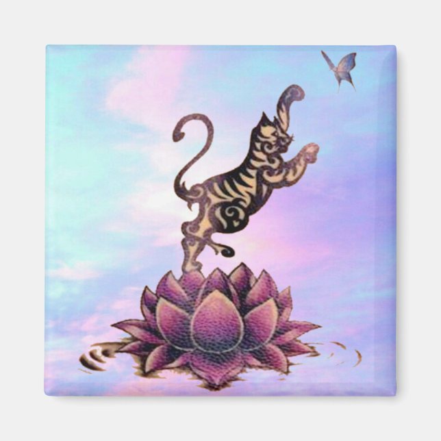 Imán kitten lotus (Frente)