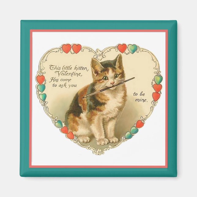 Imán Kitten Valentine (Frente)