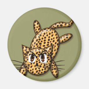 Imán Kitty Anime Leopard Ultra Cute