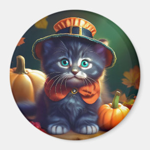 Imán Kitty celebrando el Día de Acción de Gracias