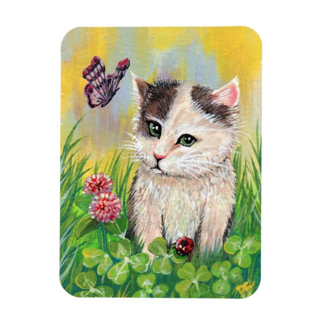 Imán Kitty en Clover Patch (Vertical)
