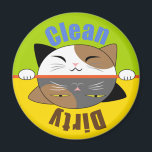 Imán Kitty Face Dish Washer Magnet<br><div class="desc">Estos gatitos son ilustraciones digitales. Son gatos calicos.</div>