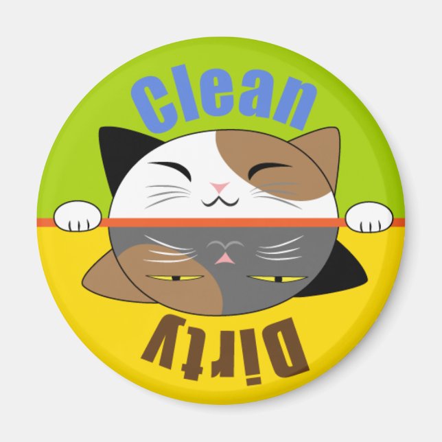Imán Kitty Face Dish Washer Magnet (Frente)