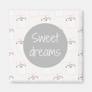 Imán Kitty marshmallow esponjoso en rosa   Sueños dulce