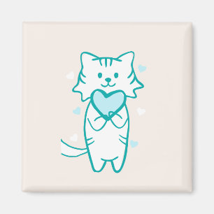 Imán Kitty verde azulado