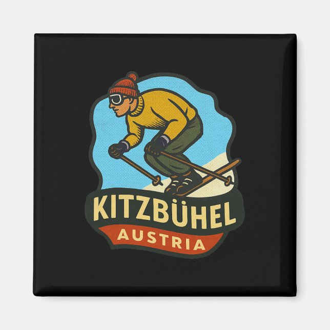 Imán Kitzbühel Austria Esquí (Frente)