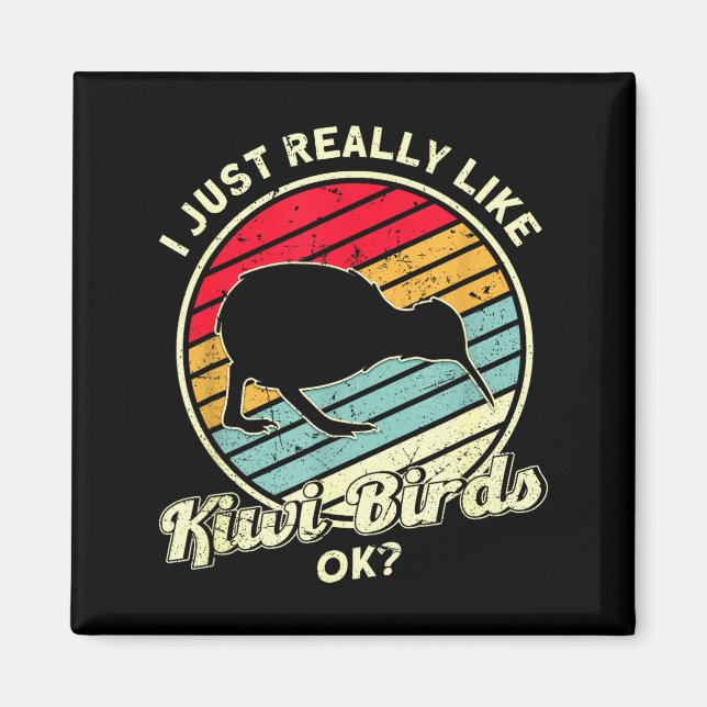 Imán Kiwi &amp; New Zealand Uni-adults Black Cotton, Ly (Frente)