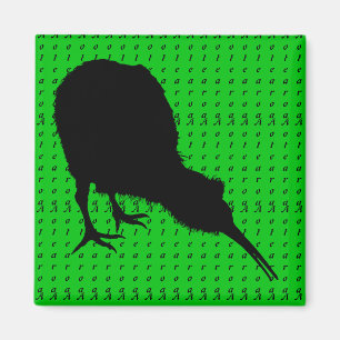 Imán Kiwi Bird & Aotearoa (escrito) Nueva Zelanda