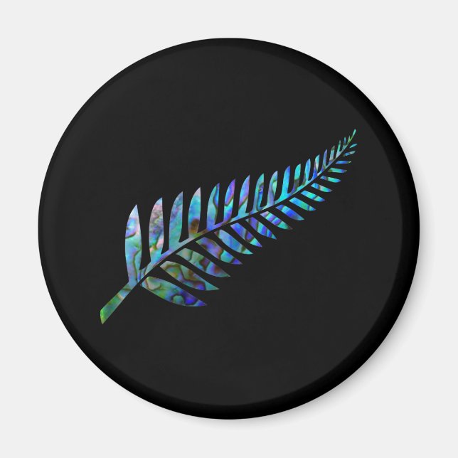 IMÁN KIWI NEW ZEALAND FERN PAUA (Frente)