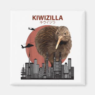Imán Kiwizilla Kiwi Divertido _ Nueva Zelanda Amantes d