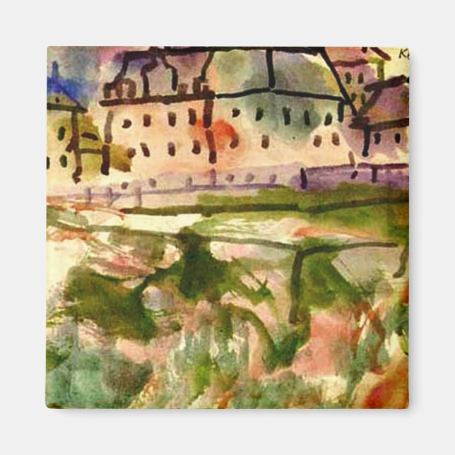 Imán Klee - Casas cerca del pozo de grava-1913 (Frente)