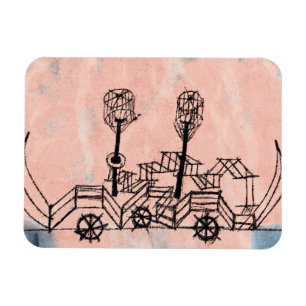 Imán Klee - Viejo barco de vapor, arte abstracto