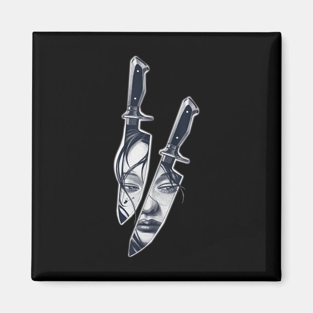Imán Knife Chica Tattoo (Frente)