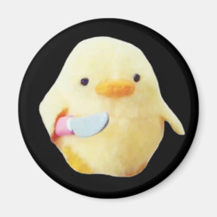 Imán Knife Duck Plush Meme Magnet