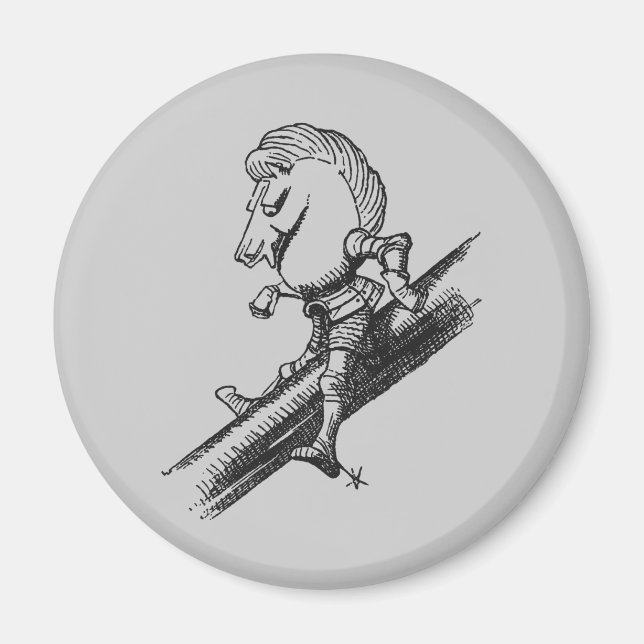 Imán Knight blanco (Frente)