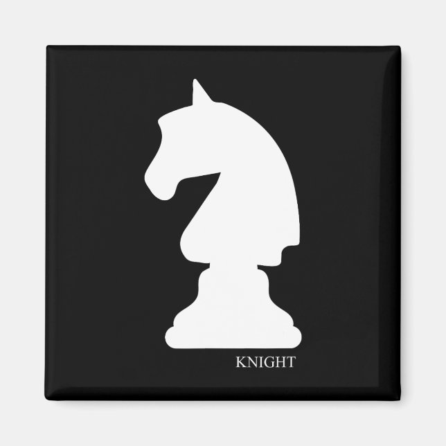 Imán Knight Chess Piece Group Costumbre Club de Ajedrez (Frente)