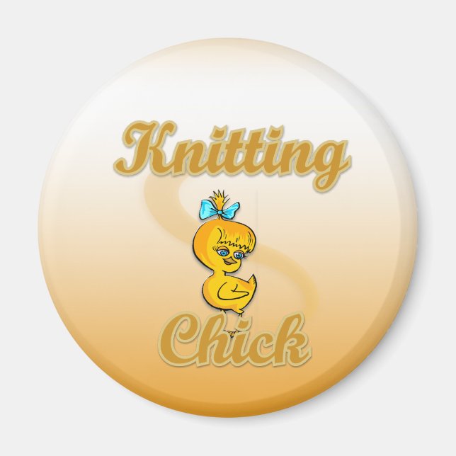 Imán Knitting Chick (Frente)