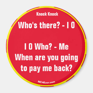 Imán Knock Knock Chiste I O Magnet