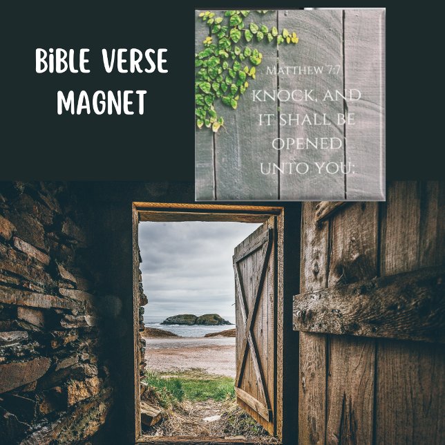 Imán Knock Y La Puerta Abrirán La Biblia Verse (Subido por el creador)