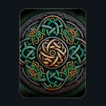 Imán Knot Celtic Green Gold Knotwork<br><div class="desc">Knot Celtic Green Gold Knotwork</div>