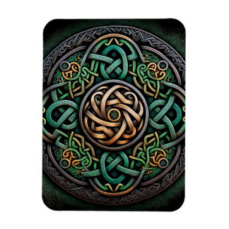 Imán Knot Celtic Green Gold Knotwork