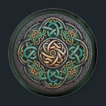 Imán Knot Celtic Green Gold Knotwork<br><div class="desc">Knot Celtic Green Gold Knotwork</div>