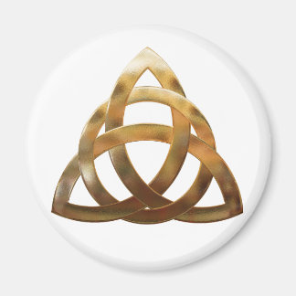 Imán Knot de Trinidad de oro celta