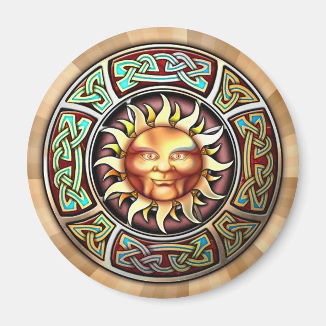 Imán Knotwork Sun Face Magnet (Frente)