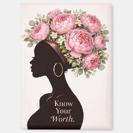 Imán Know Your Worth Inspirational Magnet 