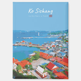 Imán Ko Sichang, Tailandia - Vista vibrante del puerto