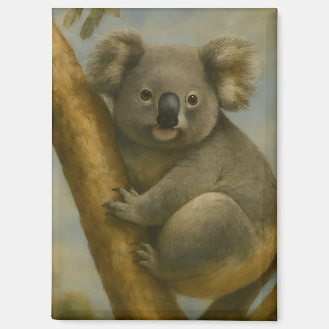 Imán Koala en una luz tranquila (Anverso)