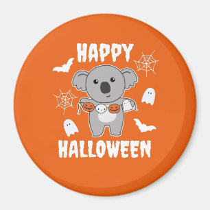 Imán Koala Feliz disfraz de bompkin de Halloween