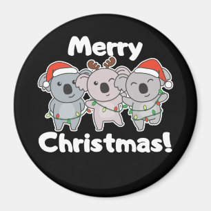 Imán Koala Navidades Animales Koalas Merry Christmas Ma