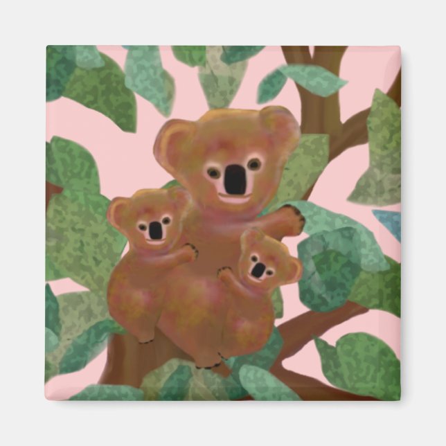 Imán Koalas en el Eucalipto (Frente)