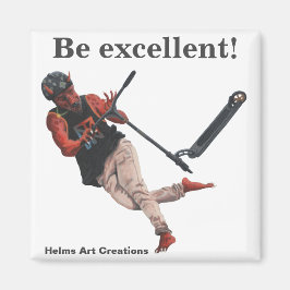 Imán Kobold Kick Scooter Fantasy Art Button Magnet