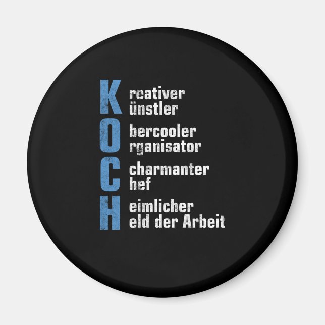 Imán Kochen Koch Kchenchef Chefkoch Bcker Gastronomie G (Frente)