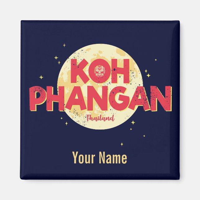 Imán Koh Phangan con la isla de la cosecha lunar Tailan (Frente)