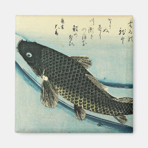 Imán Koi (carpa) - Impresión de pescado japonés de Hiro