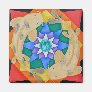 Imán Koi Fish y Lotus Magnet