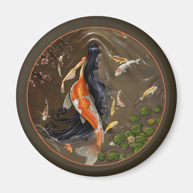 Imán Koi Mermaid Magnet (Frente)