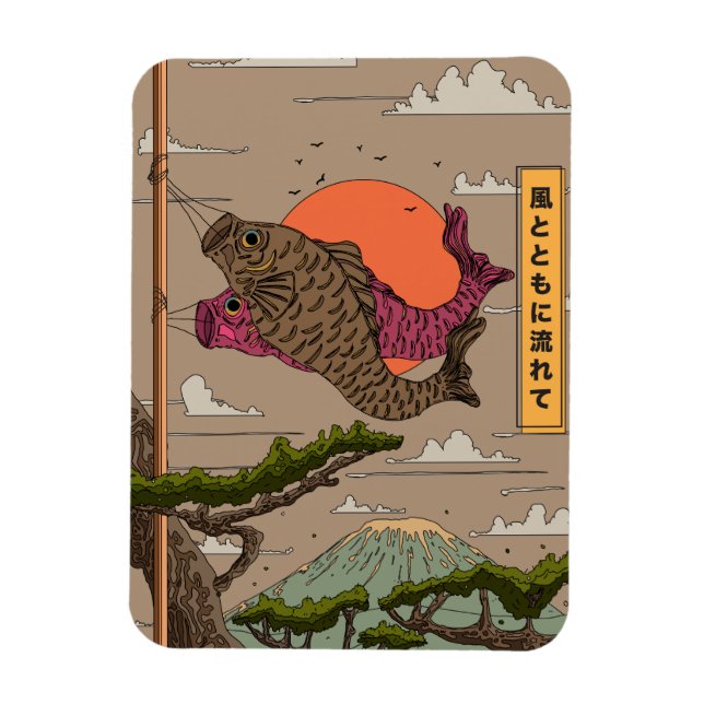 Imán Koinobori Fluye con el Viento (Vertical)