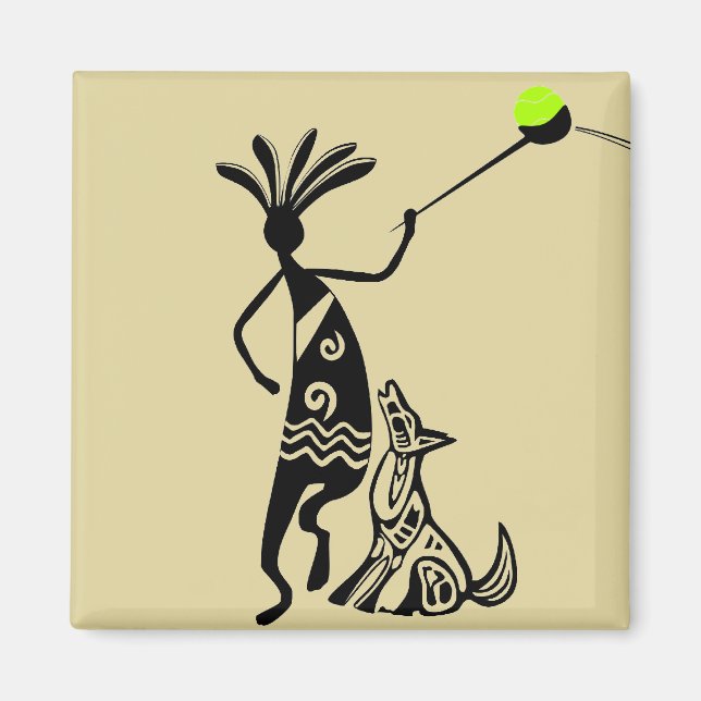 Imán Kokopelli y Dog (Frente)
