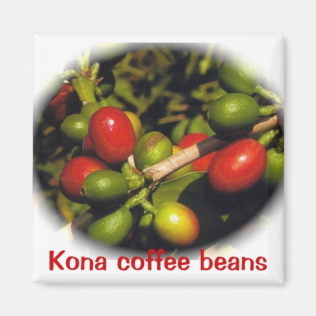 Imán Kona Coffee Beans (Frente)