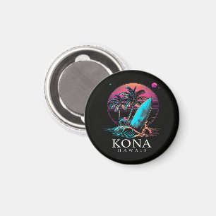 Imán Kona Hawái Tabla de Surf Hawaiana Vintage 