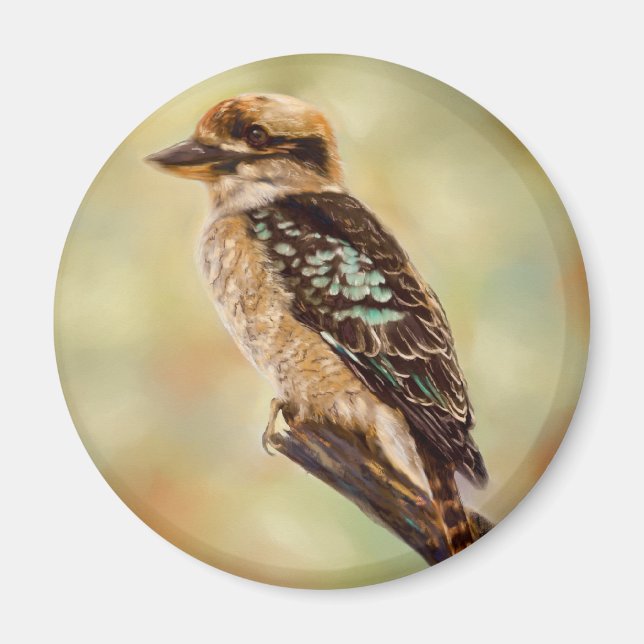 Imán Kookaburra - Arte de pájaro australiano (Frente)